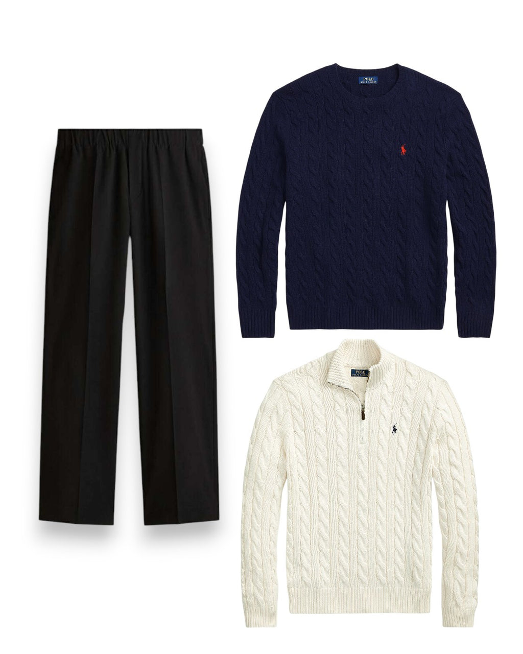 Pack Pull Torsadé, Pull Laine & Pantalon